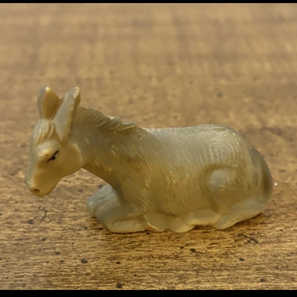 VTG Donkey Nativity Manger Replacement Piece Figure Plastic Christmas Holiday Cl
